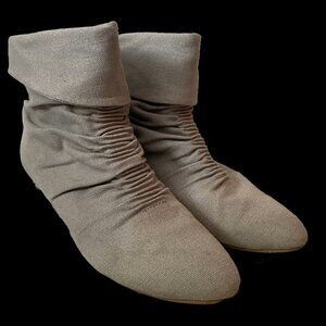 Aldo Gray Canvas Ankle Boots size 37